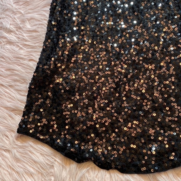 Express Black Sequin Racerback Tank sz XS - Picture 4 of 8